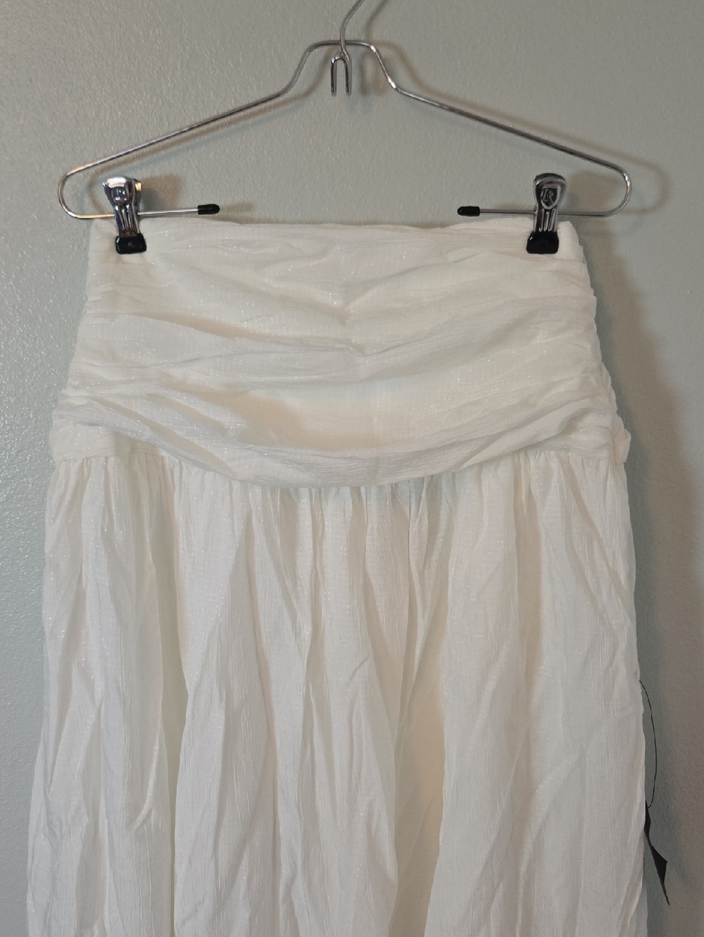 Lulus | NWT Kesia White Textured A-Line Midi Skirt Size Medium - Picture 5 of 10